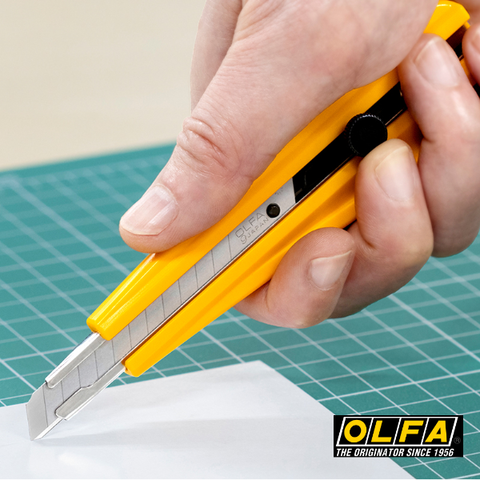 Taglierino Olfa 300 - 9 mm - con impugnatura extra larga e rotella di bloccaggio