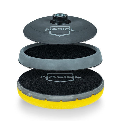 Piastra di supporto Nasiol 125 e 145 mm – Adattatore per lucidatrice (grigio)