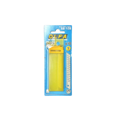 Olfa AB-10B - Lame di ricambio da 9 mm (10 pezzi) - confezione da 10, in blister