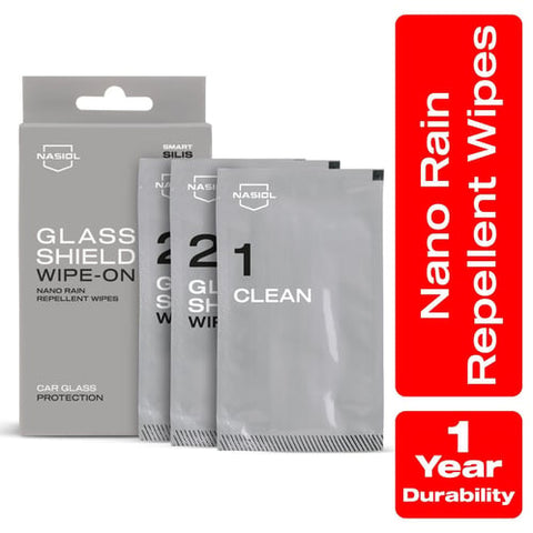 Nasiol GlasShield Wipe-On – Salviette antipioggia nano per una visione chiara in qualsiasi condizione atmosferica