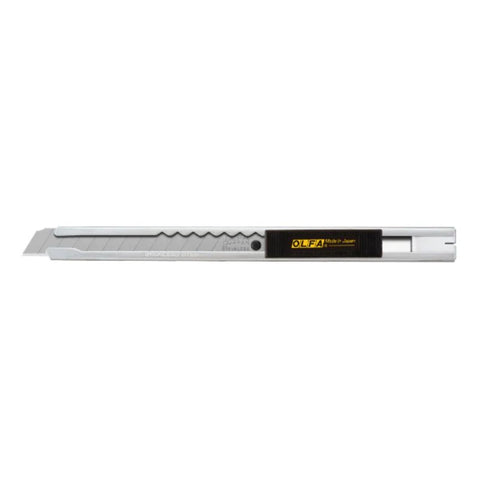 Taglierino Olfa SVR-1 in acciaio inox + 2 lame extra in acciaio inox da 9 mm, autobloccanti