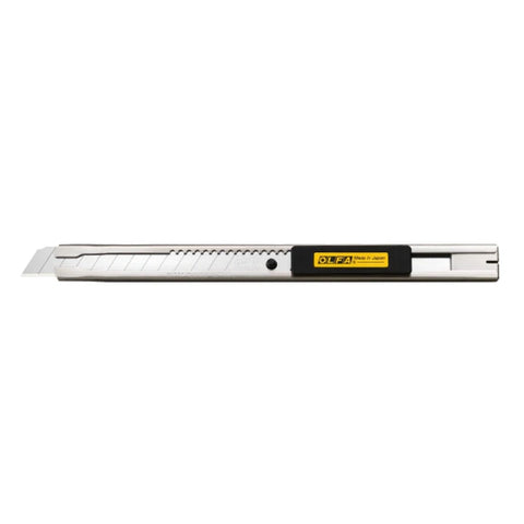 Taglierino Olfa SVR-2 in acciaio inox + 2 lame extra in acciaio inox da 9 mm, autobloccanti