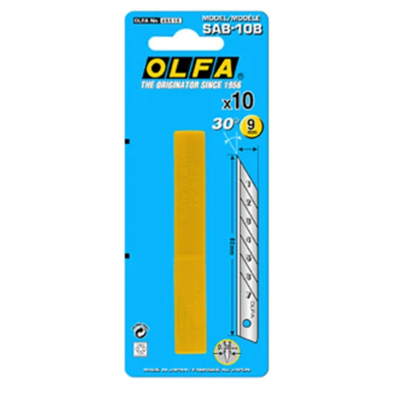 Lama di ricambio Olfa SAB-10B (10 pezzi) Lama a spezzare 30° per taglierino SAC-1