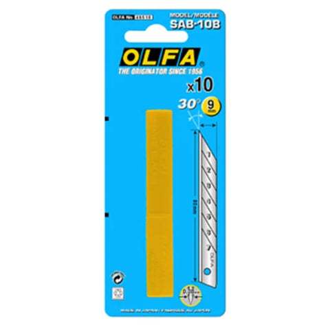 Lama di ricambio Olfa SAB-10B (10 pezzi) Lama a spezzare 30° per taglierino SAC-1