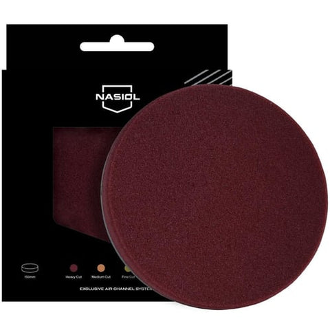 Tampone lucidante Nasiol – Taglio pesante 150 mm (rosso bordeaux) con sistema di canali d'aria