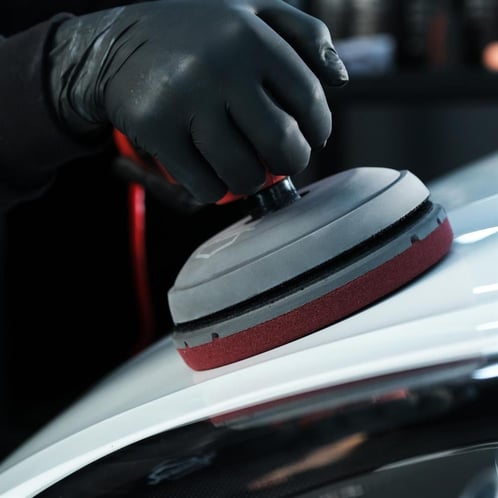 Tampone lucidante Nasiol – Taglio pesante 150 mm (rosso bordeaux) con sistema di canali d'aria