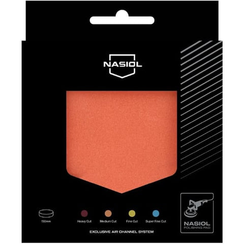 Tampone lucidante Nasiol – Taglio medio 150 mm (arancione) con sistema di canali d'aria