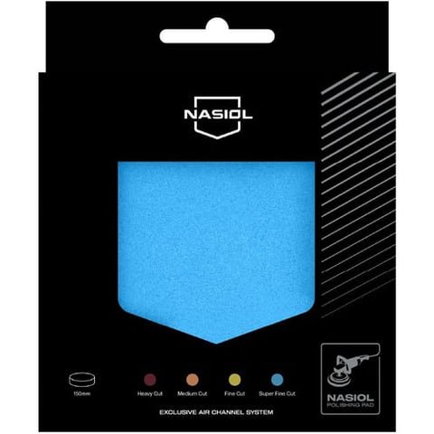Tampone lucidante Nasiol Super Fine Cut – 150 mm (blu) con sistema di canali d'aria