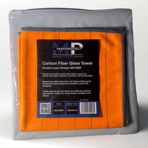 Maxprotect Care- Carbon Fiber Glass Towel – Orange - MPC-T06