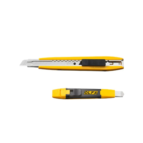 Taglierino Olfa DA-1 da 9 mm con contenitore per lame e blocco automatico